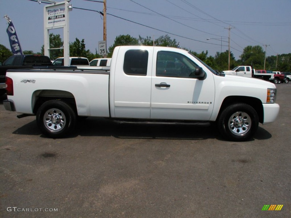 2008 Silverado 1500 LT Extended Cab 4x4 - Summit White / Light Titanium/Ebony Accents photo #5