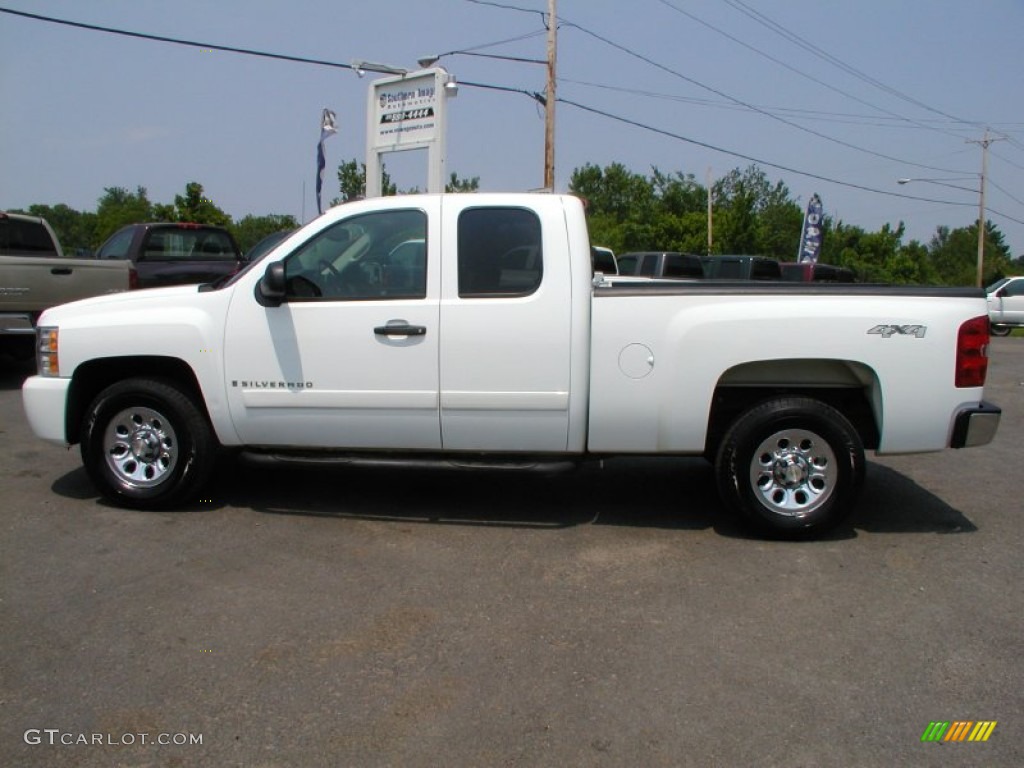 2008 Silverado 1500 LT Extended Cab 4x4 - Summit White / Light Titanium/Ebony Accents photo #11