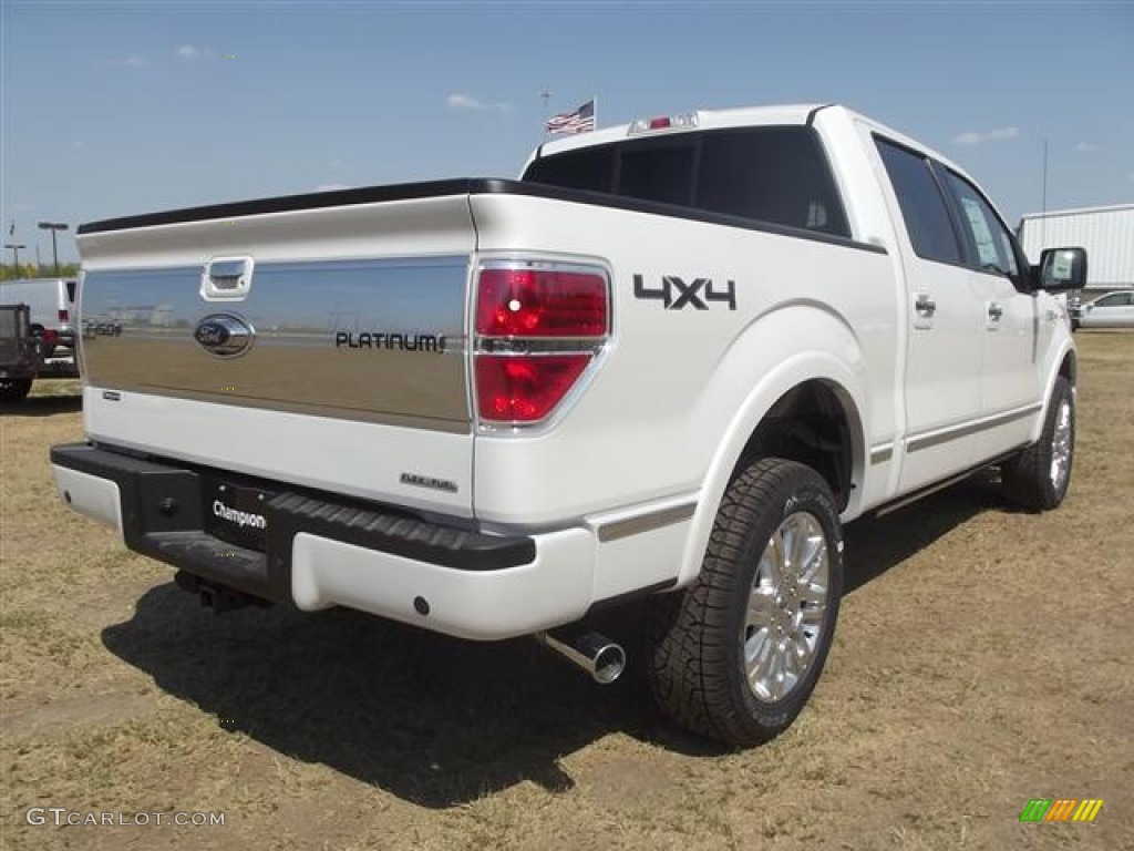 2011 F150 Platinum SuperCrew 4x4 - White Platinum Metallic Tri-Coat / Sienna Brown/Black photo #6