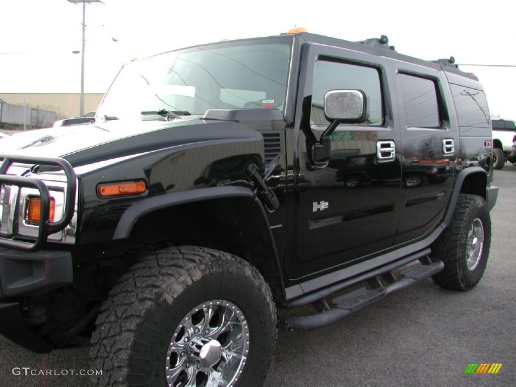 2003 H2 SUV - Black / Wheat photo #8