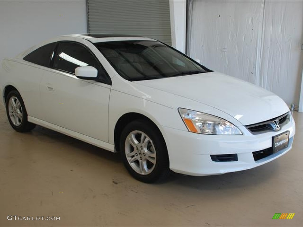 2007 Accord EX Coupe - Taffeta White / Ivory photo #3