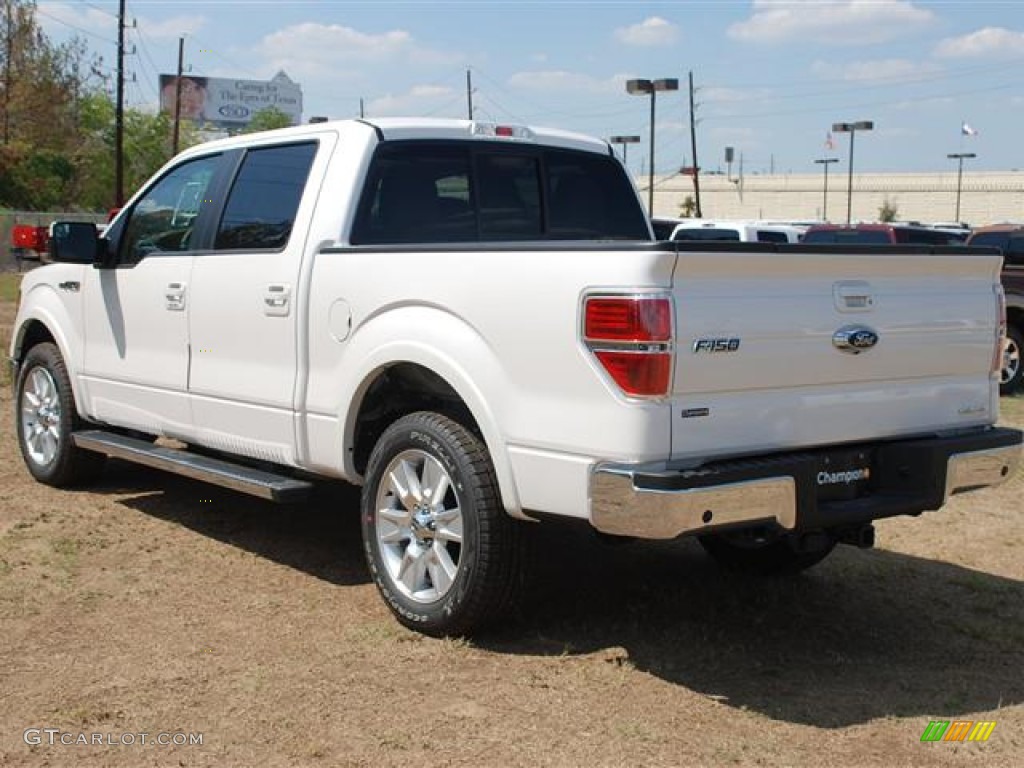 2011 F150 Lariat SuperCrew - White Platinum Metallic Tri-Coat / Pale Adobe photo #4