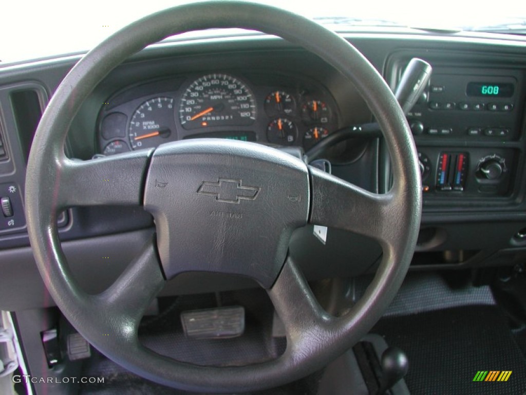 2007 Chevrolet Silverado 2500HD Classic LS Extended Cab 4x4 Dark Charcoal Steering Wheel Photo #57392396
