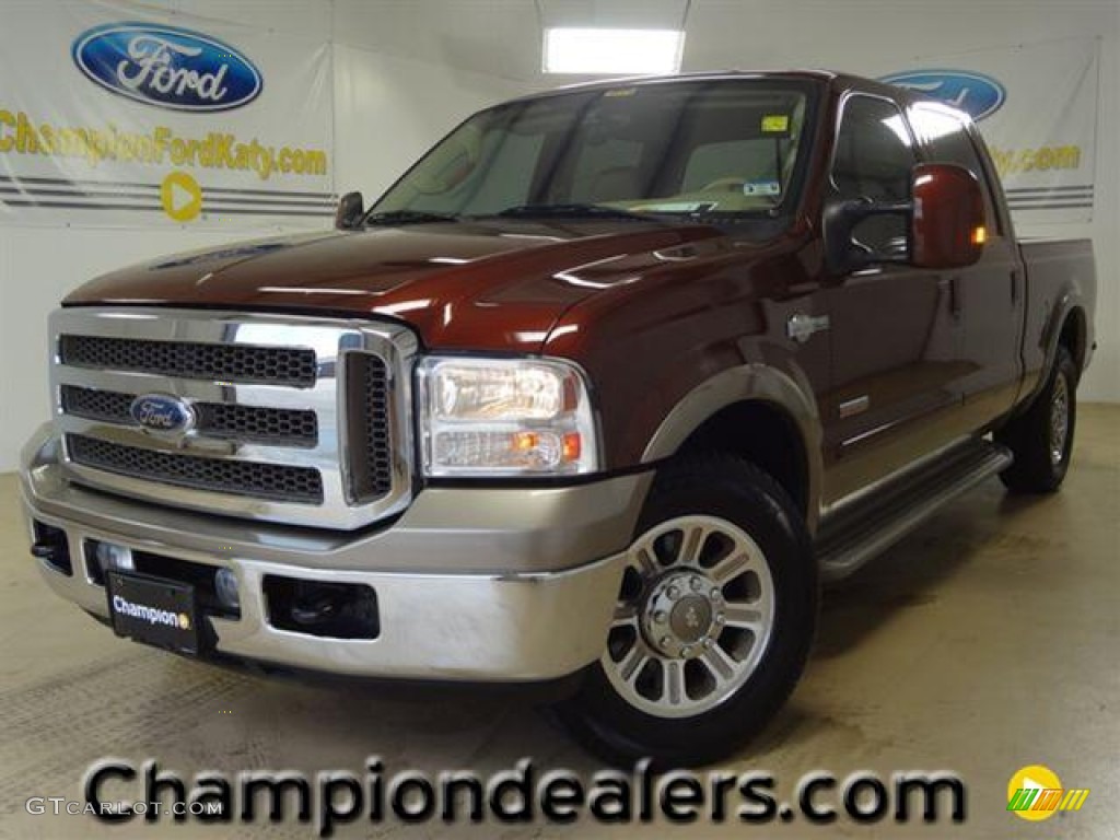 2005 F250 Super Duty King Ranch Crew Cab - Dark Copper Metallic / Castano Brown Leather photo #1