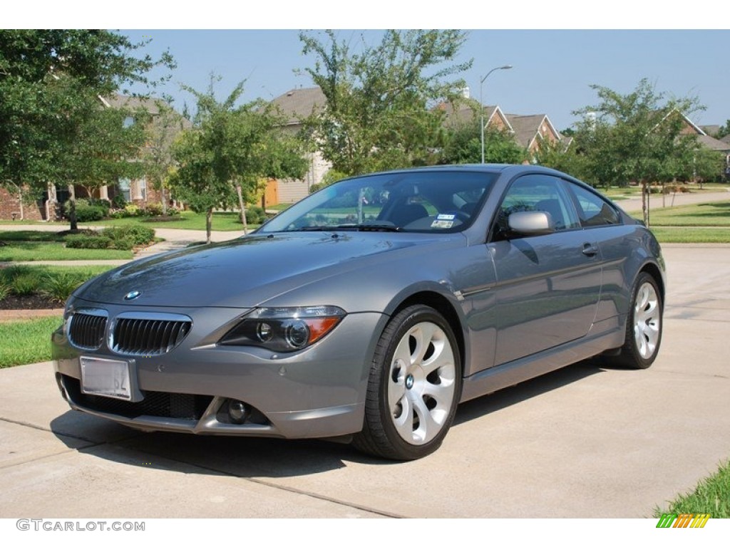 2005 6 Series 645i Coupe - Stratus Grey Metallic / Black photo #4