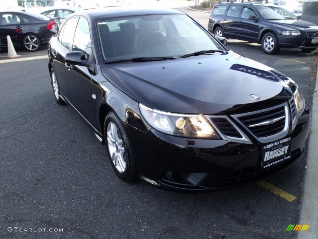 2011 9-3 2.0T Sport Sedan - Black / Black photo #1