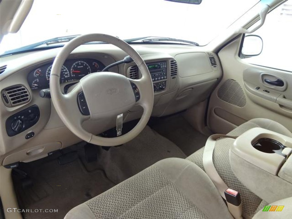 2002 F150 XLT SuperCrew - Dark Highland Green Metallic / Medium Parchment photo #9