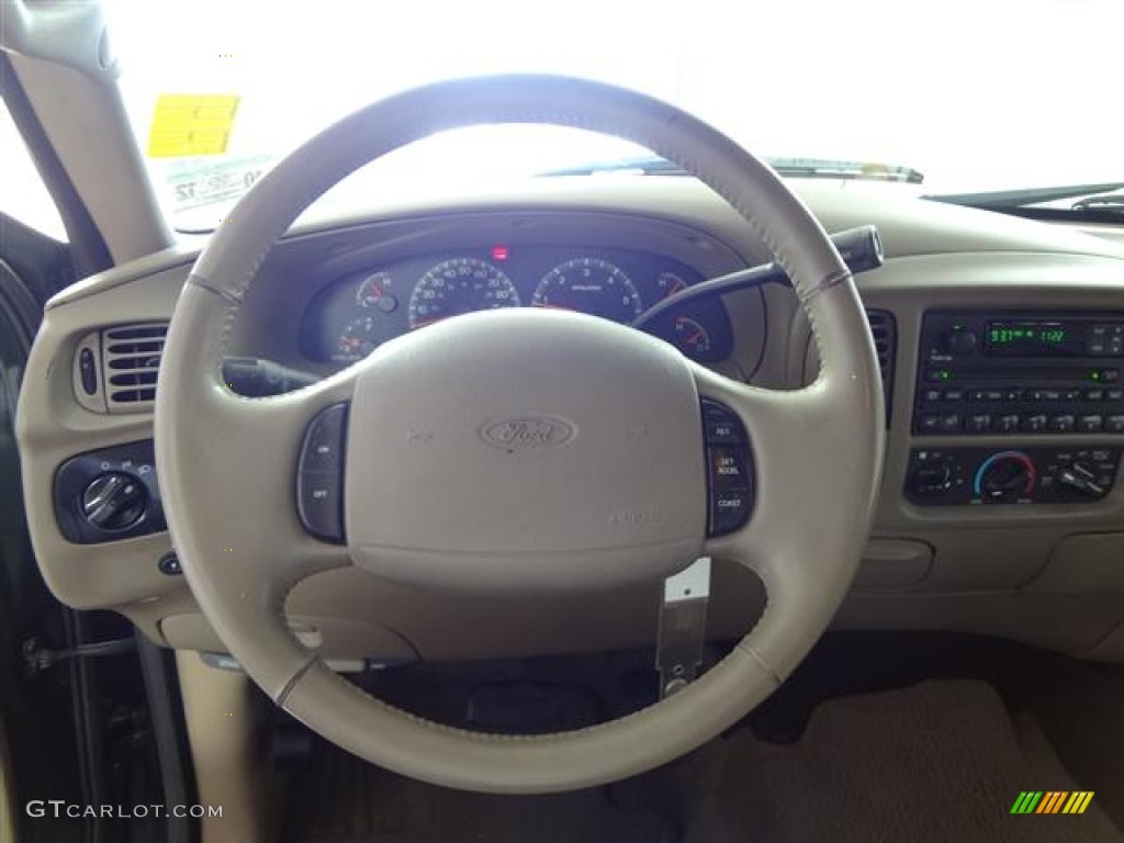 2002 F150 XLT SuperCrew - Dark Highland Green Metallic / Medium Parchment photo #14