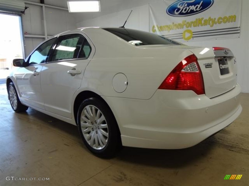 2012 Fusion Hybrid - White Platinum Tri-Coat / Charcoal Black photo #6