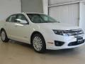 2012 White Suede Ford Fusion Hybrid  photo #3