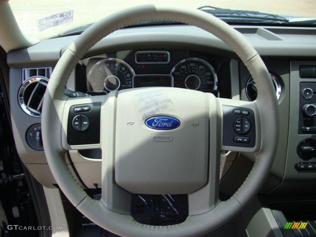 2011 Ford Expedition XL Stone Steering Wheel Photo #57401114