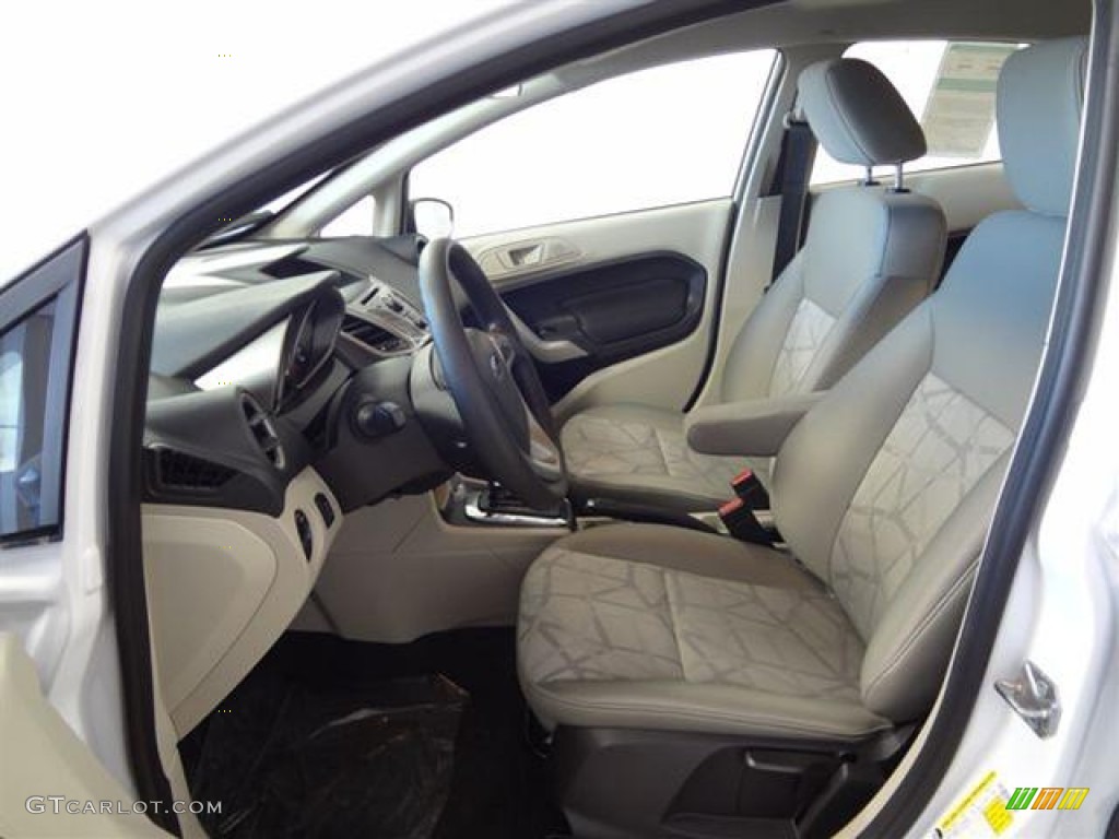 Light Stone/Charcoal Black Interior 2012 Ford Fiesta SE Sedan Photo #57402620