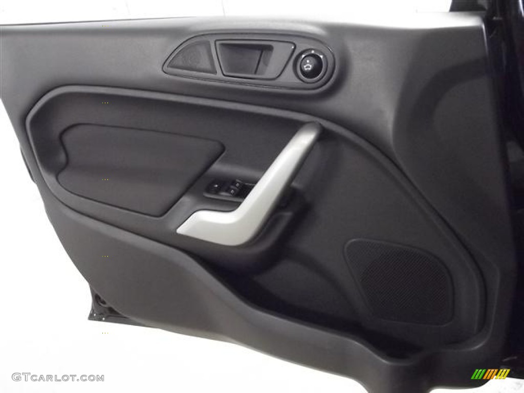 2012 Ford Fiesta SE Hatchback Charcoal Black Door Panel Photo #57403751