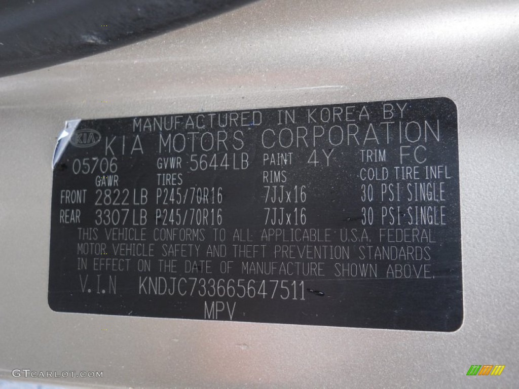 2006 Sorento LX 4x4 - Sand Beige / Beige photo #21