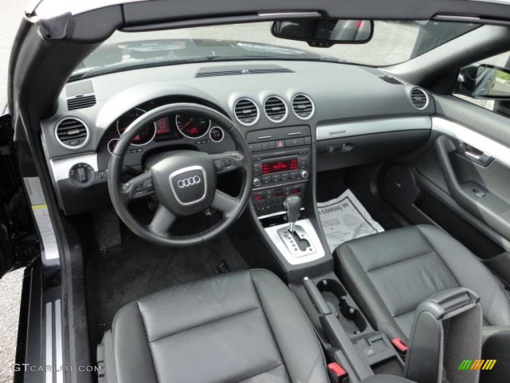 Black Interior 2009 Audi A4 2.0T quattro Cabriolet Photo #57407138