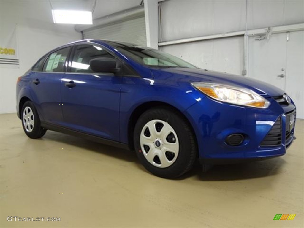 2012 Focus S Sedan - Sonic Blue Metallic / Charcoal Black photo #3