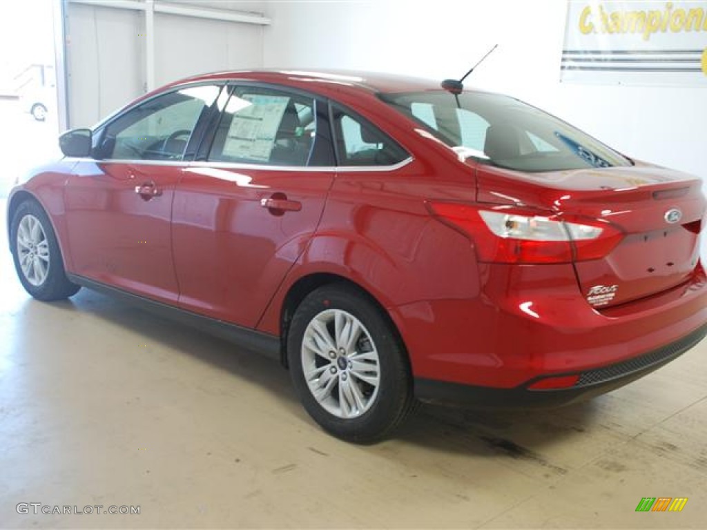 2012 Focus SEL Sedan - Red Candy Metallic / Charcoal Black photo #6