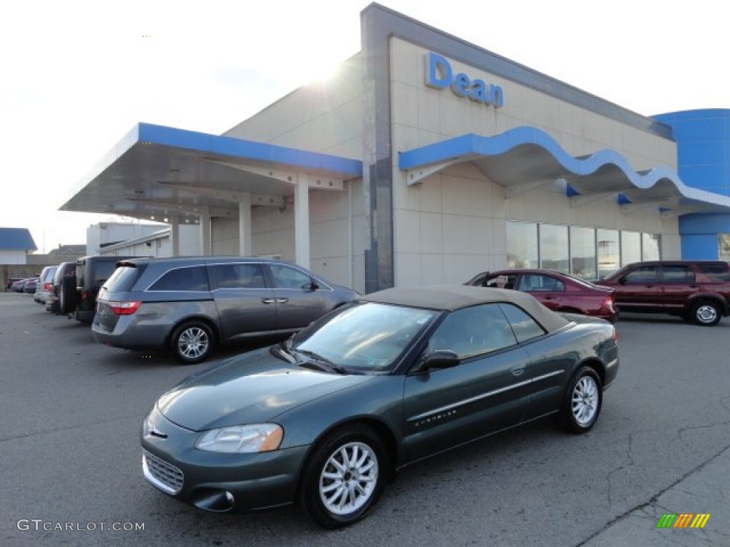 2001 Sebring LXi Convertible - Shale Green Metallic / Sandstone photo #1