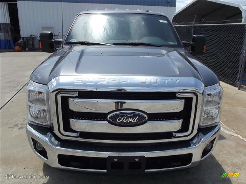 2011 F250 Super Duty Lariat Crew Cab - Sterling Grey Metallic / Black Two Tone Leather photo #2