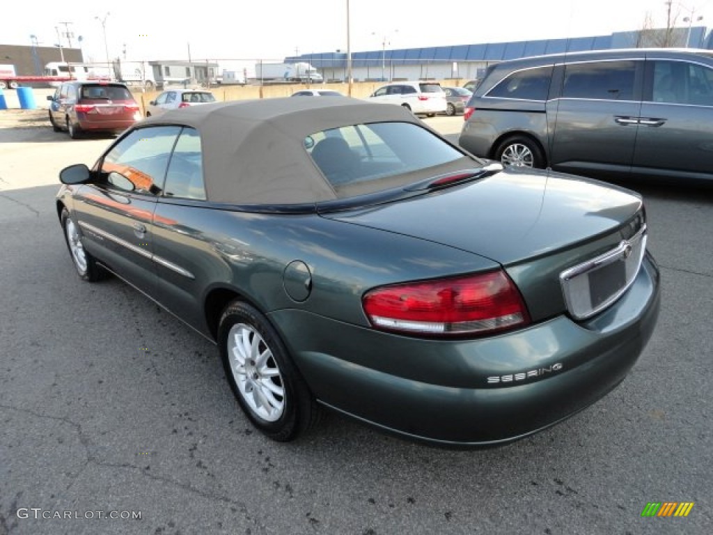 2001 Sebring LXi Convertible - Shale Green Metallic / Sandstone photo #3