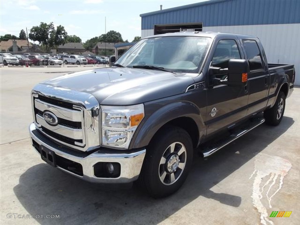 2011 F250 Super Duty Lariat Crew Cab - Sterling Grey Metallic / Black Two Tone Leather photo #3