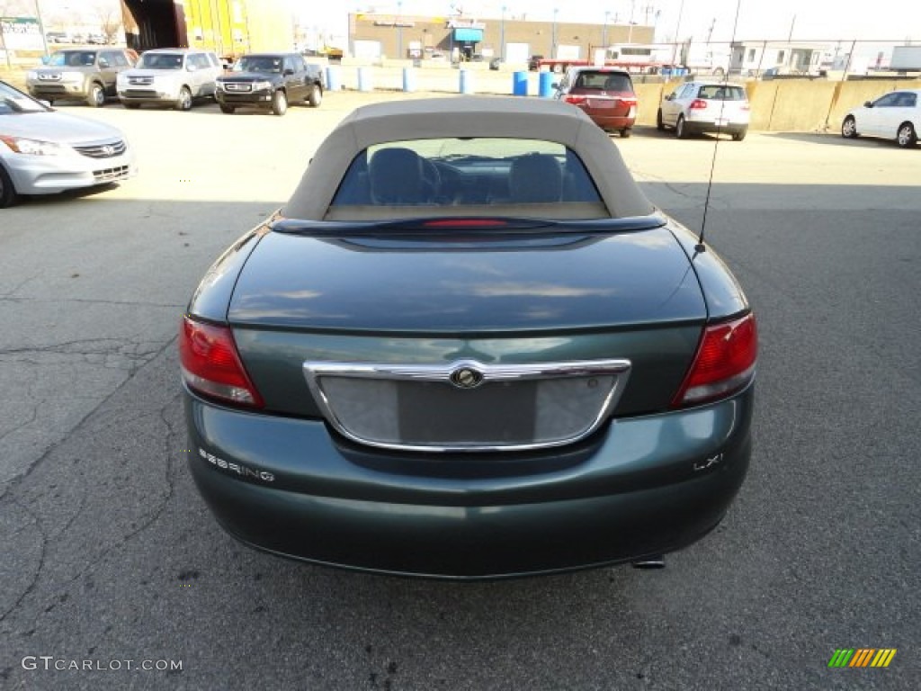 2001 Sebring LXi Convertible - Shale Green Metallic / Sandstone photo #4