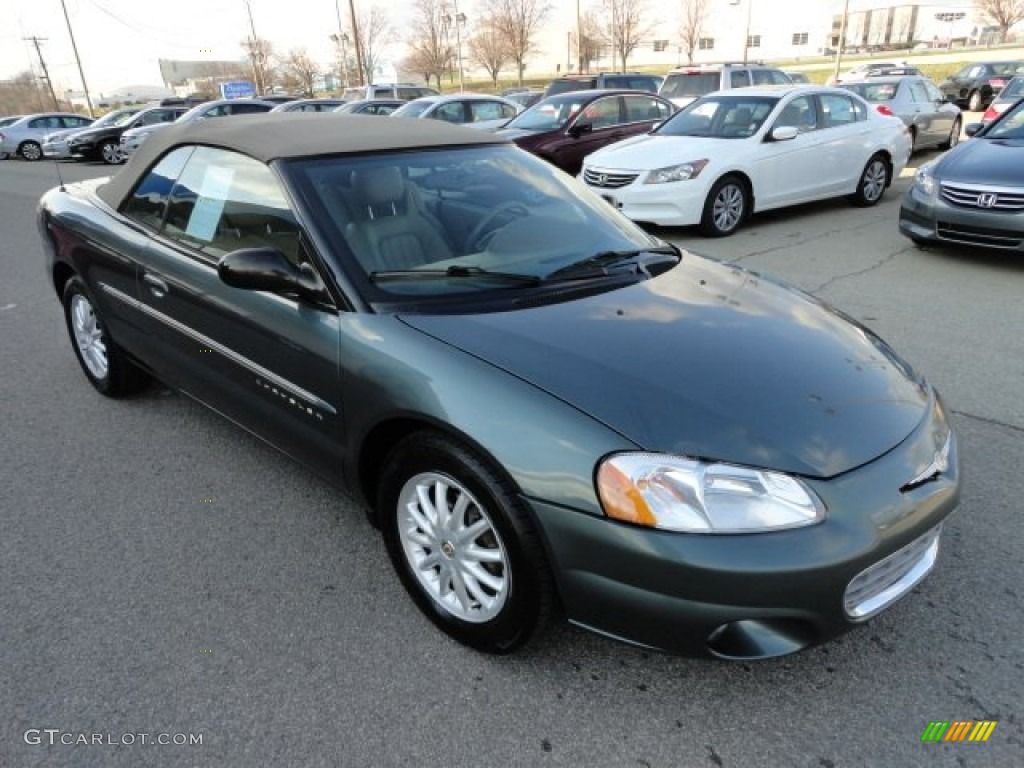 2001 Sebring LXi Convertible - Shale Green Metallic / Sandstone photo #7