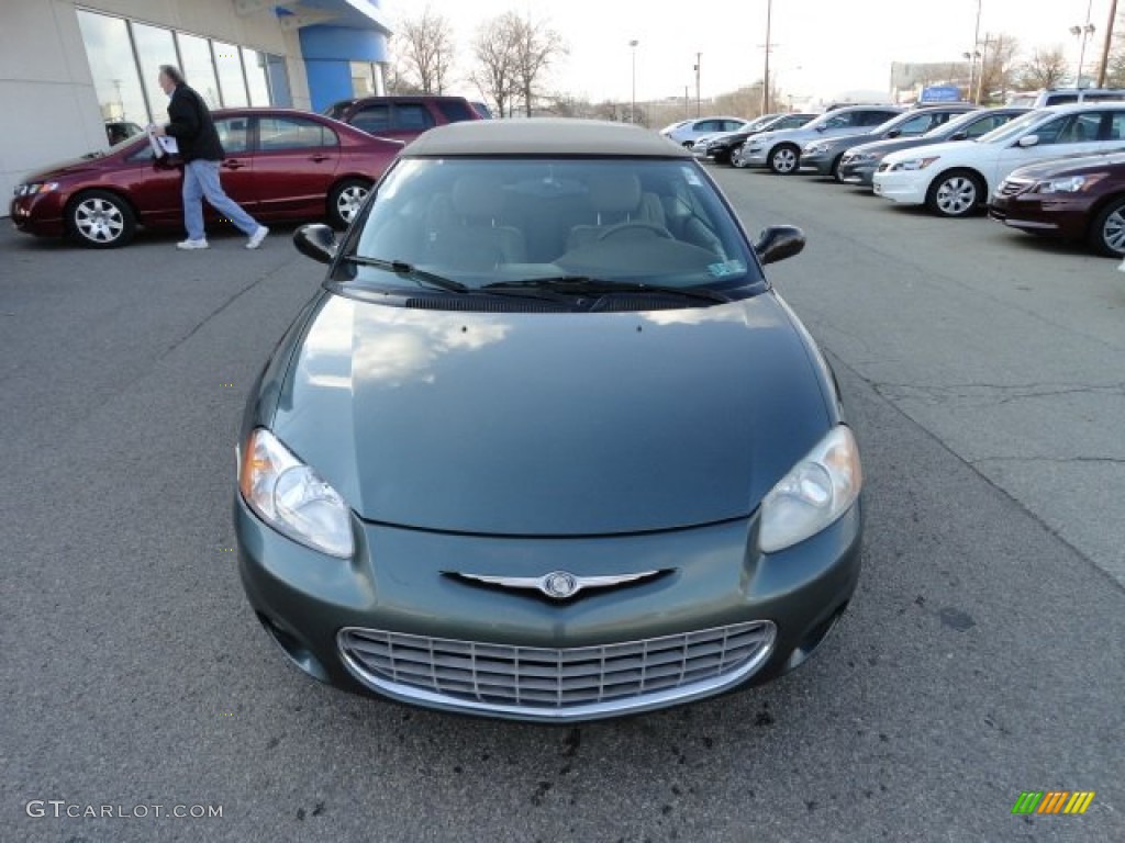 2001 Sebring LXi Convertible - Shale Green Metallic / Sandstone photo #8