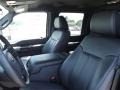Black Two Tone Leather 2011 Ford F250 Super Duty Lariat Crew Cab Interior Color