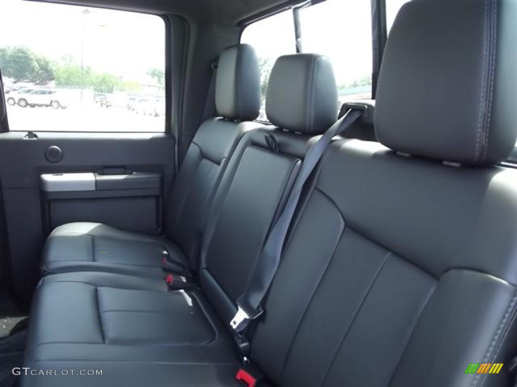Black Two Tone Leather Interior 2011 Ford F250 Super Duty Lariat Crew Cab Photo #57408668