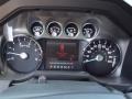 2011 Ford F250 Super Duty Black Two Tone Leather Interior Gauges Photo
