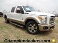 White Platinum Metallic Tri-Coat 2011 Ford F250 Super Duty King Ranch Crew Cab