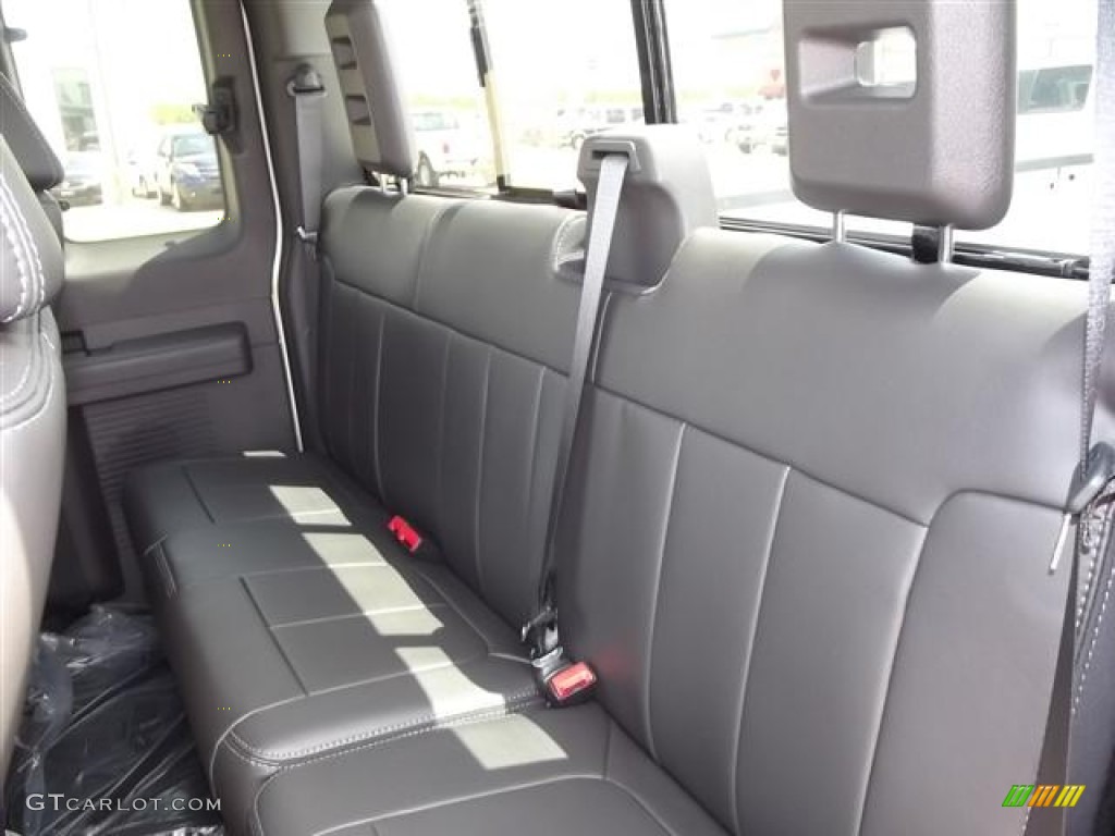 Black Two Tone Leather Interior 2011 Ford F250 Super Duty Lariat SuperCab Photo #57410300