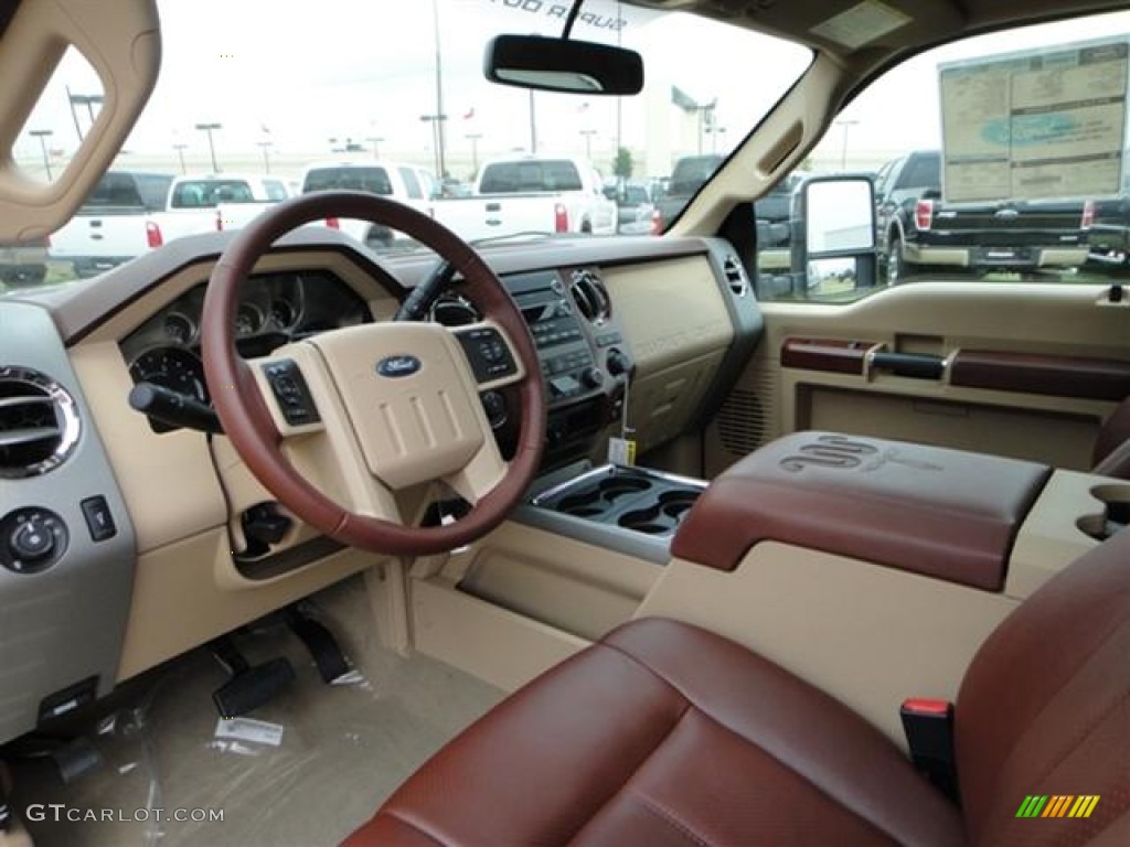 Chaparral Leather Interior 2011 Ford F250 Super Duty King Ranch Crew Cab Photo #57410831