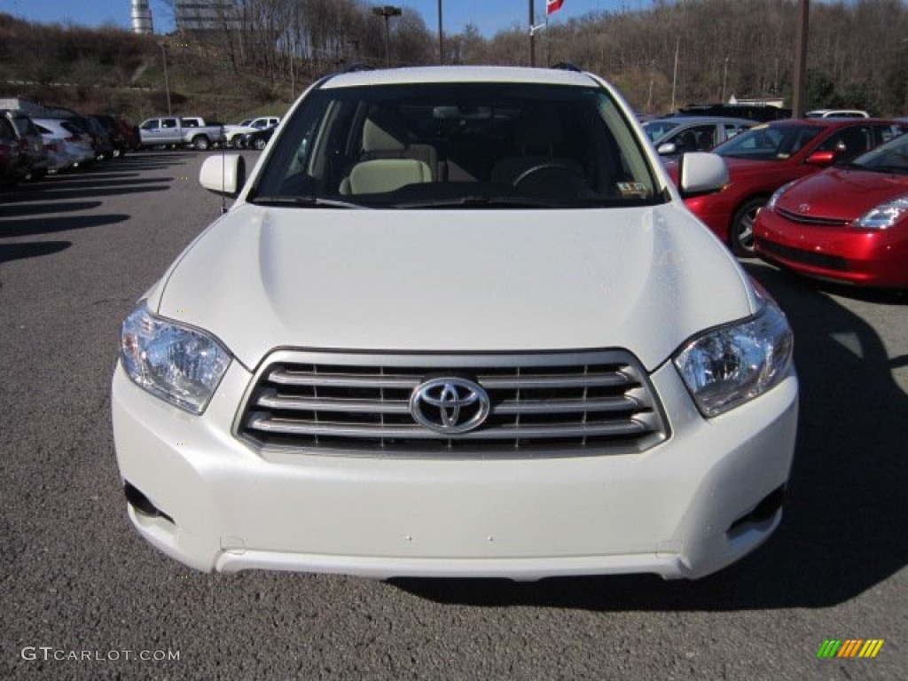 2009 Highlander V6 4WD - Blizzard White Pearl / Sand Beige photo #2