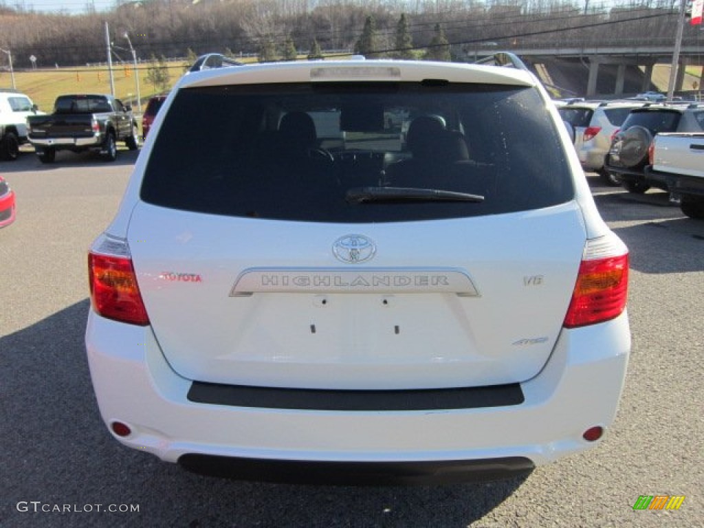 2009 Highlander V6 4WD - Blizzard White Pearl / Sand Beige photo #5