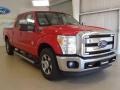 Vermillion Red - F250 Super Duty Lariat Crew Cab Photo No. 4