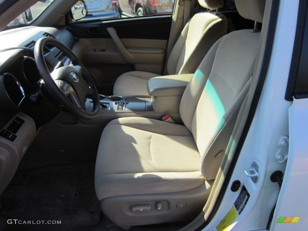 2009 Highlander V6 4WD - Blizzard White Pearl / Sand Beige photo #11