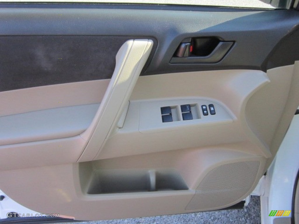 2009 Highlander V6 4WD - Blizzard White Pearl / Sand Beige photo #12