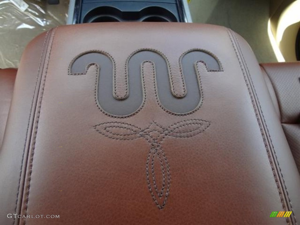 2011 F250 Super Duty King Ranch Crew Cab 4x4 - White Platinum Metallic Tri-Coat / Chaparral Leather photo #12