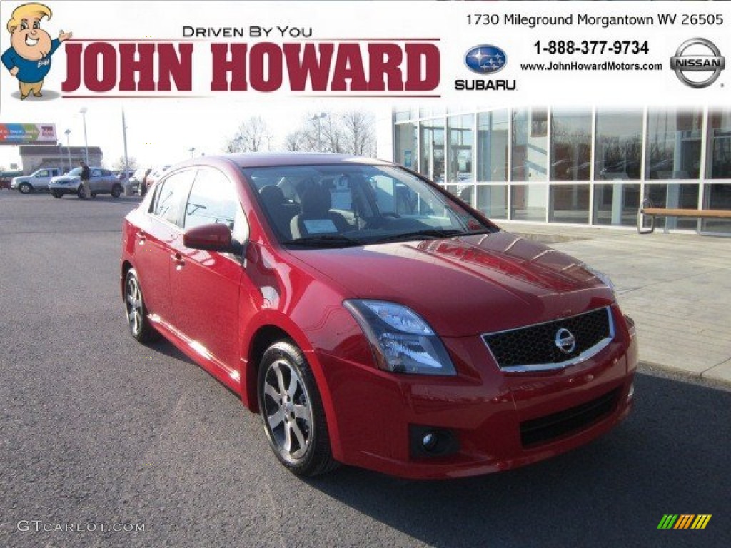 2012 Sentra 2.0 SR Special Edition - Red Alert / Charcoal photo #1