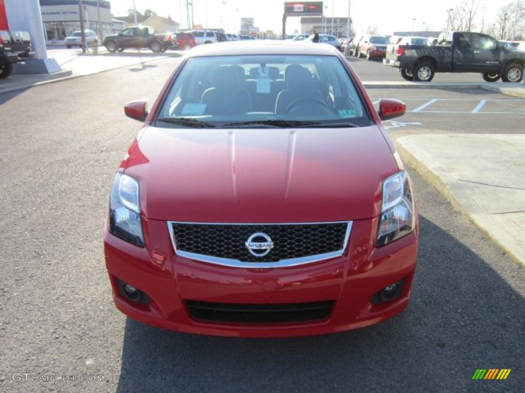 2012 Sentra 2.0 SR Special Edition - Red Alert / Charcoal photo #2