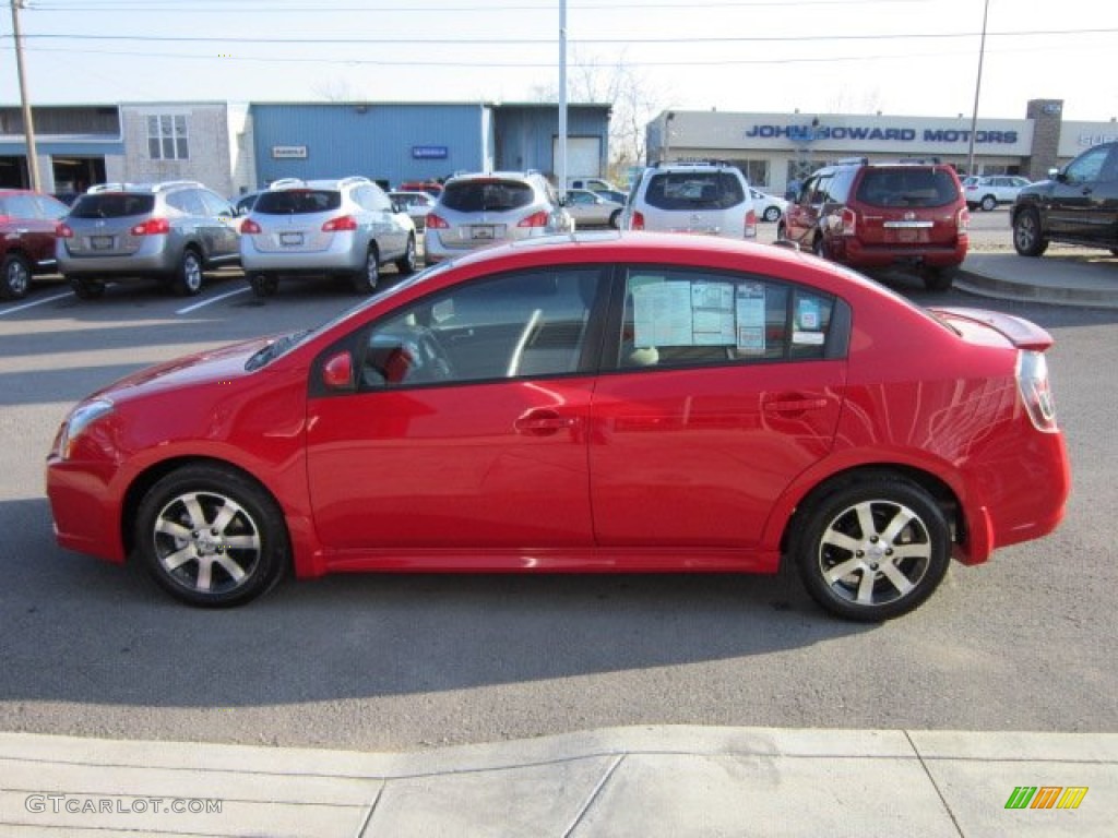 2012 Sentra 2.0 SR Special Edition - Red Alert / Charcoal photo #4