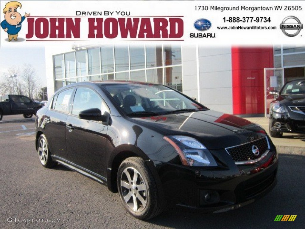2012 Sentra 2.0 SR Special Edition - Super Black / Charcoal photo #1