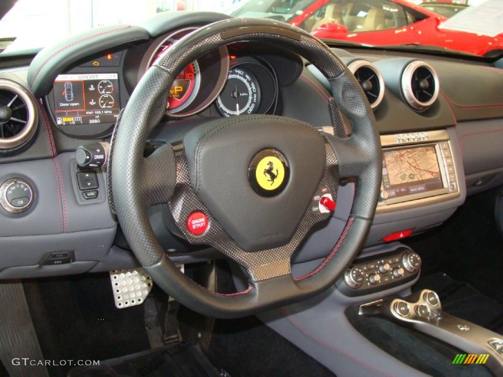 2010 Ferrari California Standard California Model Charcoal Steering Wheel Photo #57416606