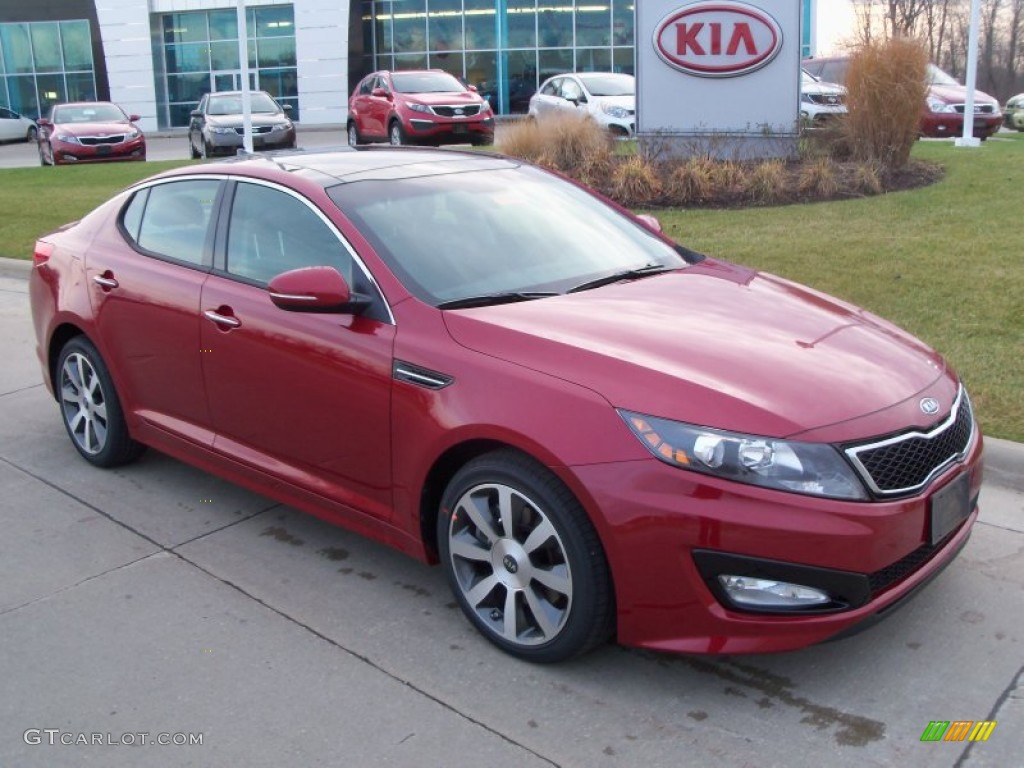 2012 Optima SX - Spicy Red / Black photo #1