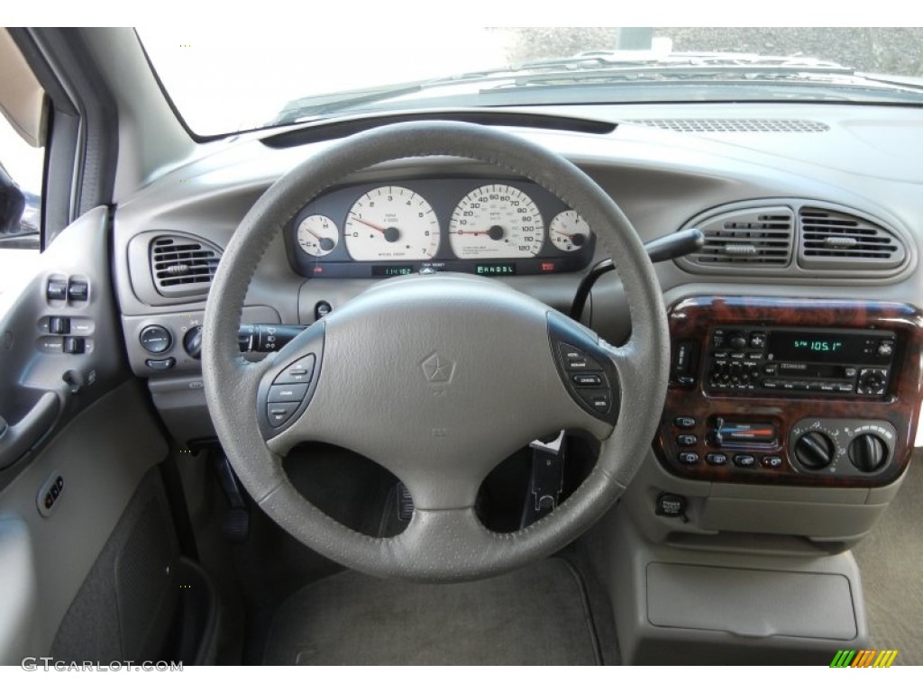 2000 Chrysler Town & Country Limited Taupe Steering Wheel Photo #57418133
