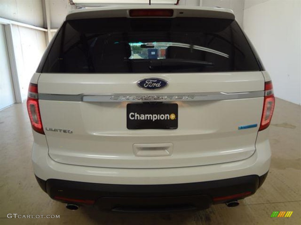 2012 Explorer Limited EcoBoost - White Platinum Tri-Coat / Medium Light Stone photo #6