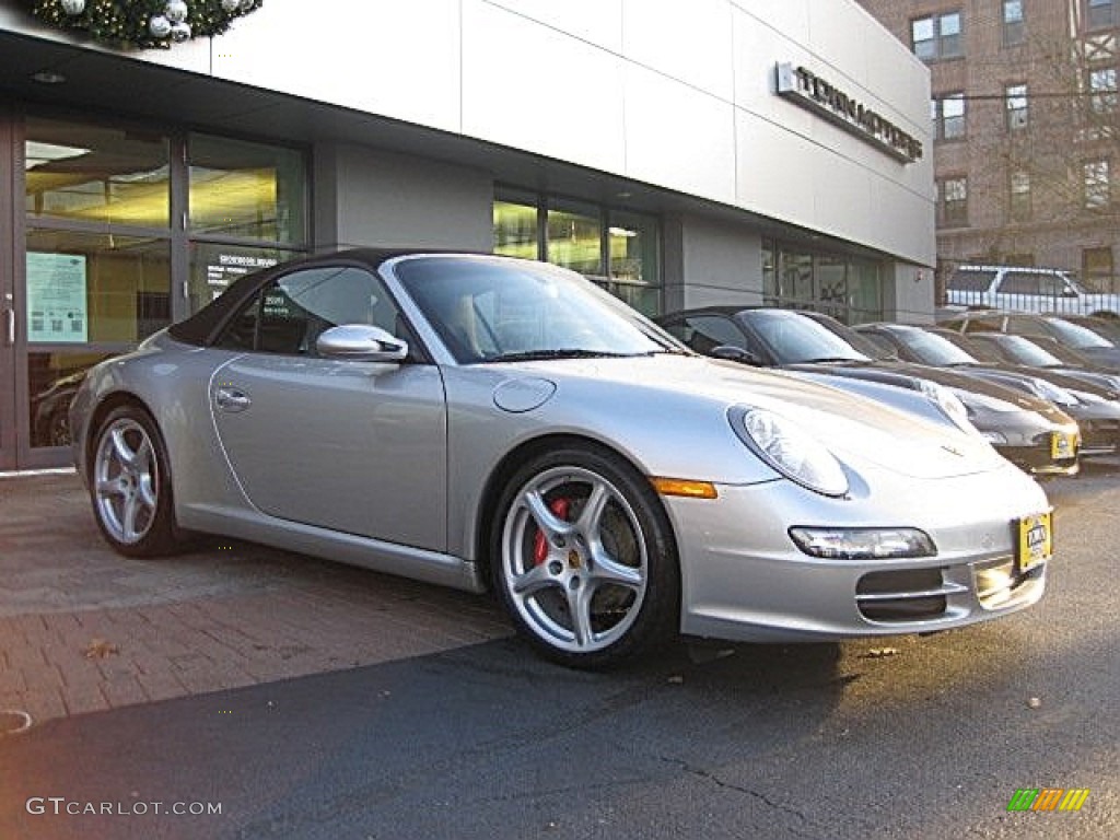 2007 911 Carrera S Cabriolet - Arctic Silver Metallic / Stone Grey photo #1