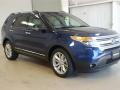 2012 Dark Pearl Blue Metallic Ford Explorer XLT  photo #3